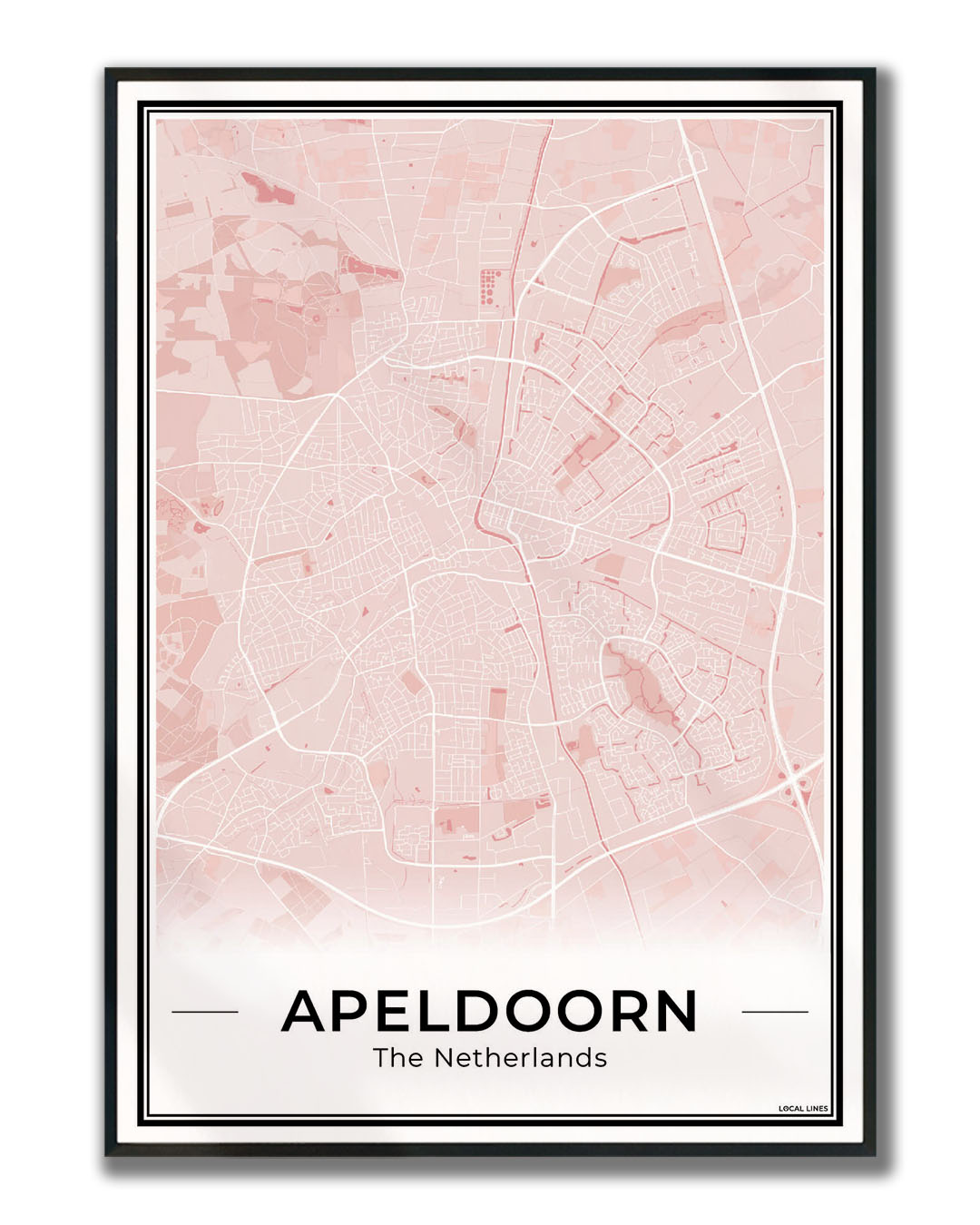 Plattegrond Apeldoorn Ingelijst Blush