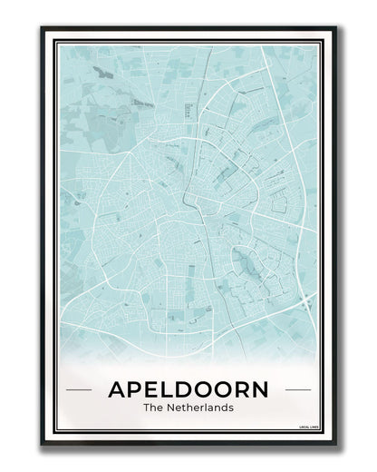 Plattegrond Apeldoorn Ingelijst Sky