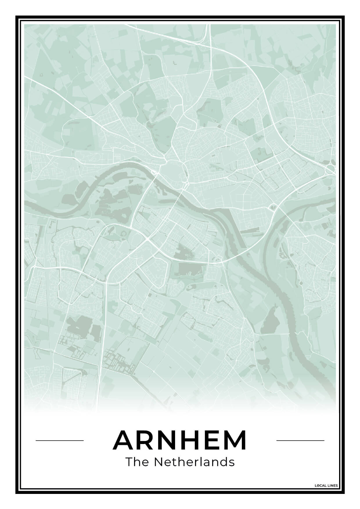 Plattegrond Arnhem stadskaart Sage
