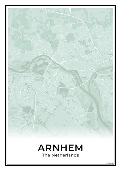 Plattegrond Arnhem stadskaart Sage