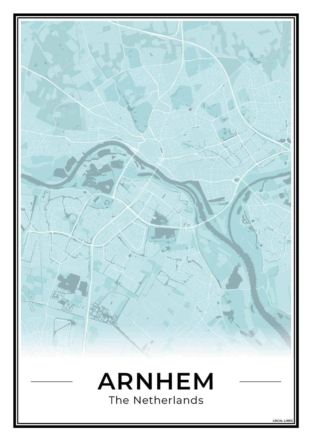 Plattegrond Arnhem stadskaart Sky