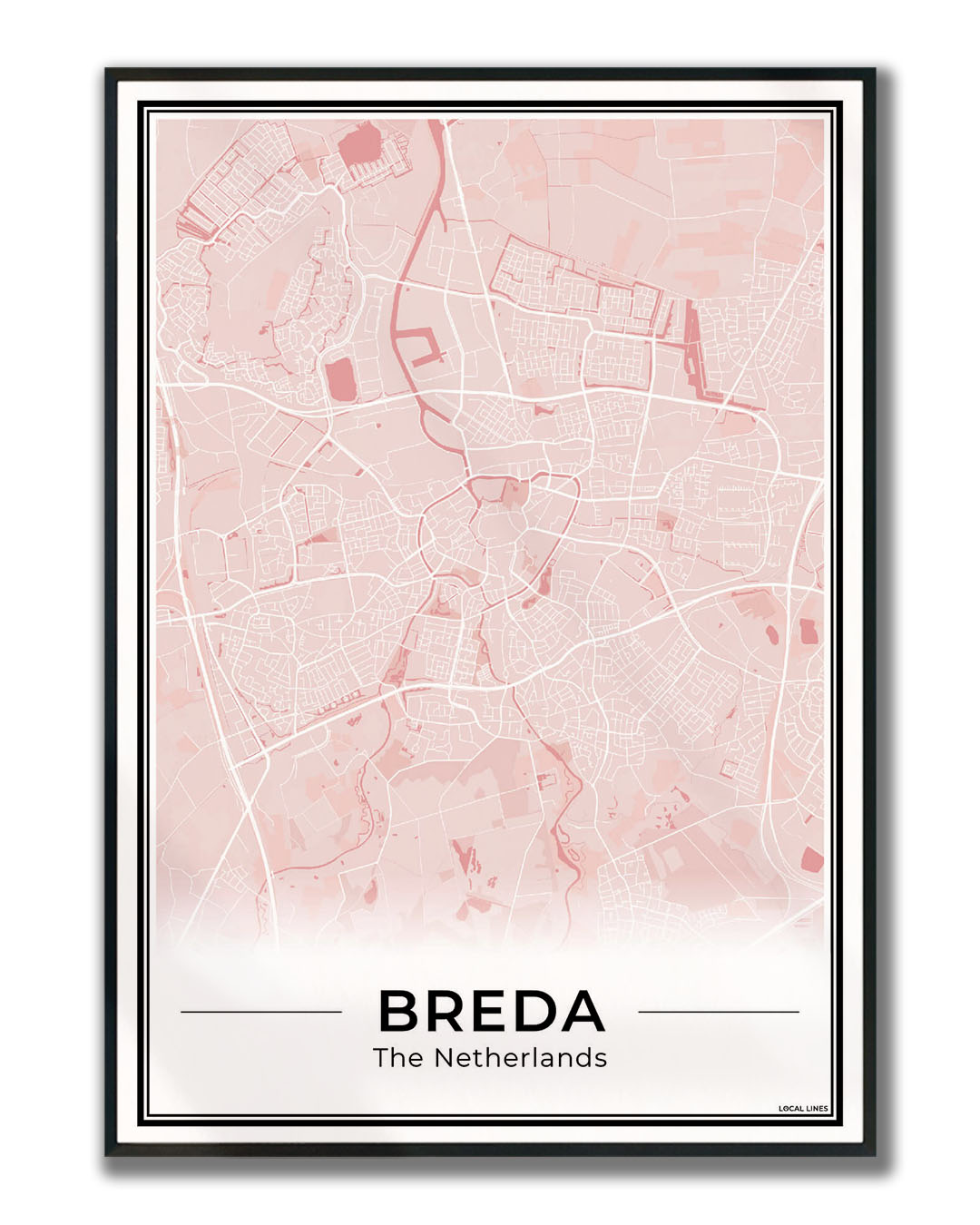 Plattegrond Breda Ingelijst Blush
