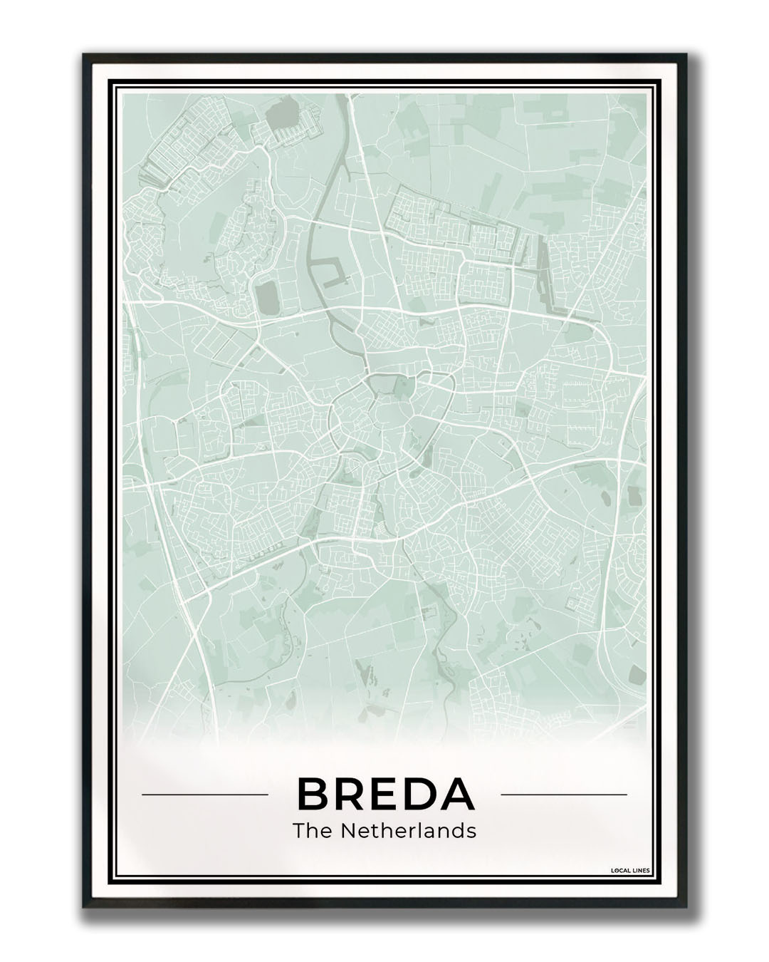 Plattegrond Breda Ingelijst Sage