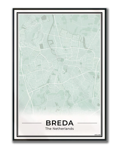 Plattegrond Breda Ingelijst Sage