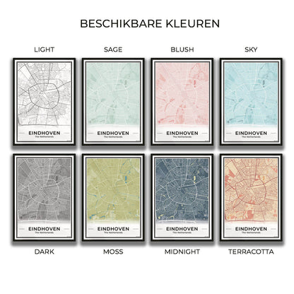 Plattegrond Eindhoven Beschikbaar in 8 kleuren Algemeen