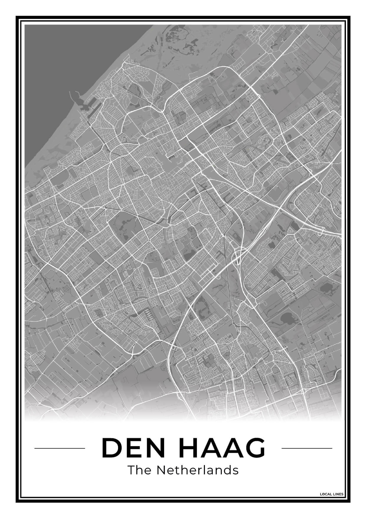 Plattegrond Den Haag Dark