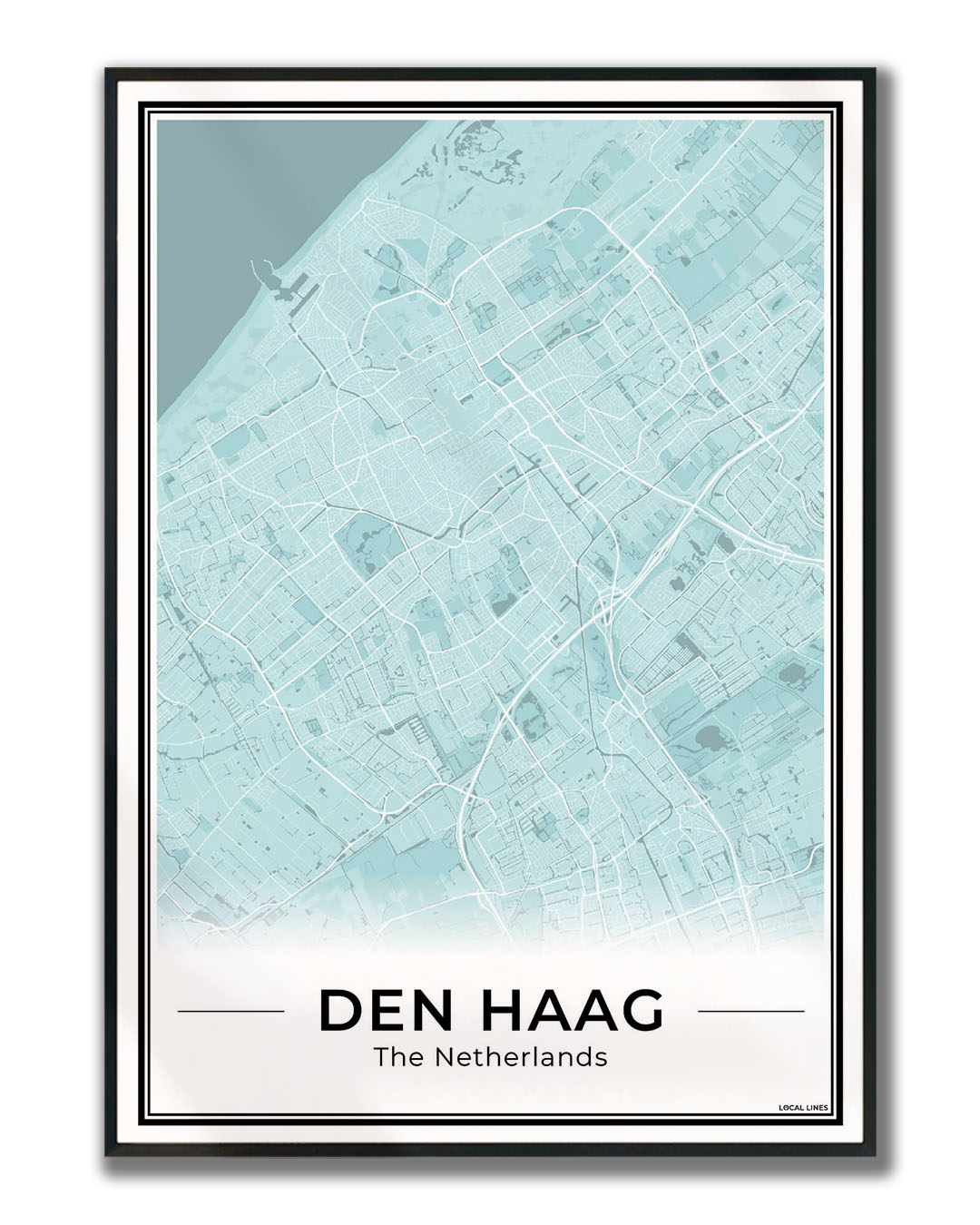 Plattegrond Den Haag Sky ingelijst