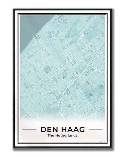 Plattegrond Den Haag Sky ingelijst