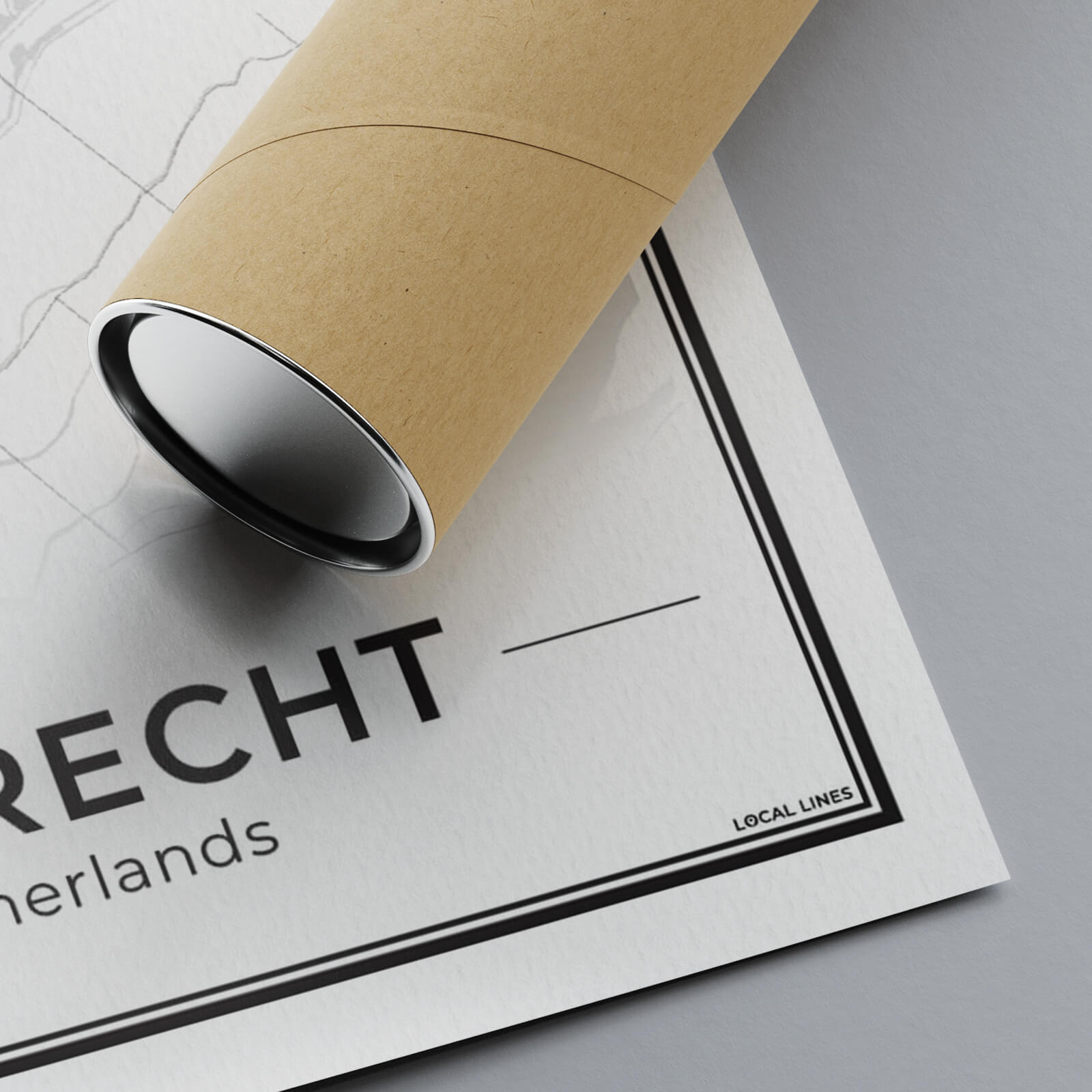 Stadsplattegrond Dordrecht Poster voor Wanddecoratie detail van papier Algemeen