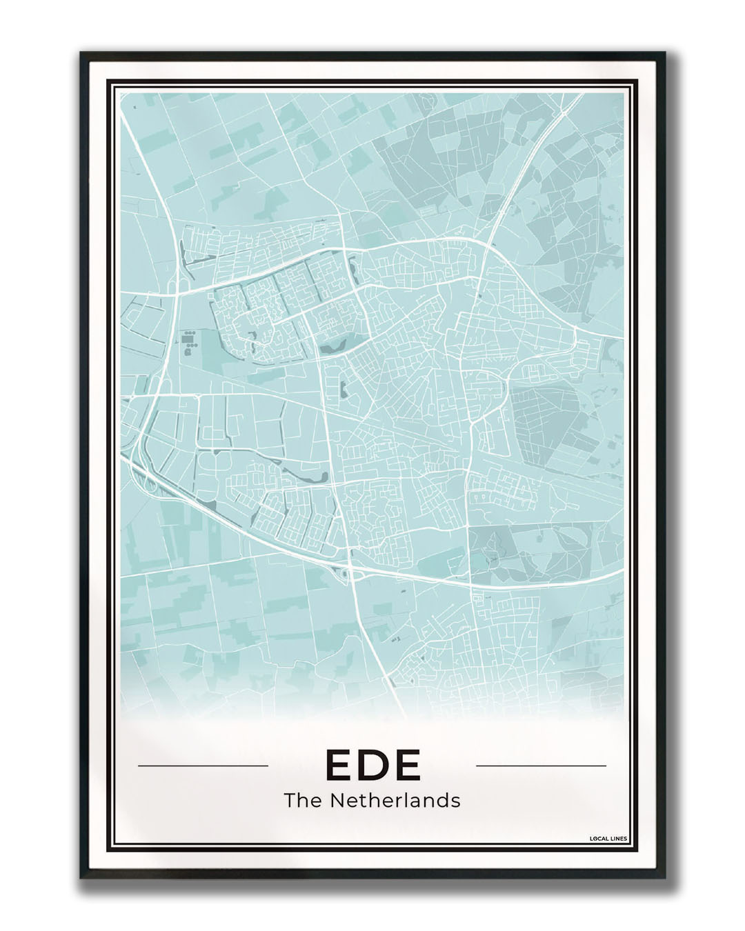 Plattegrond Ede Poster voor Wanddecoratie ingelijst Sky