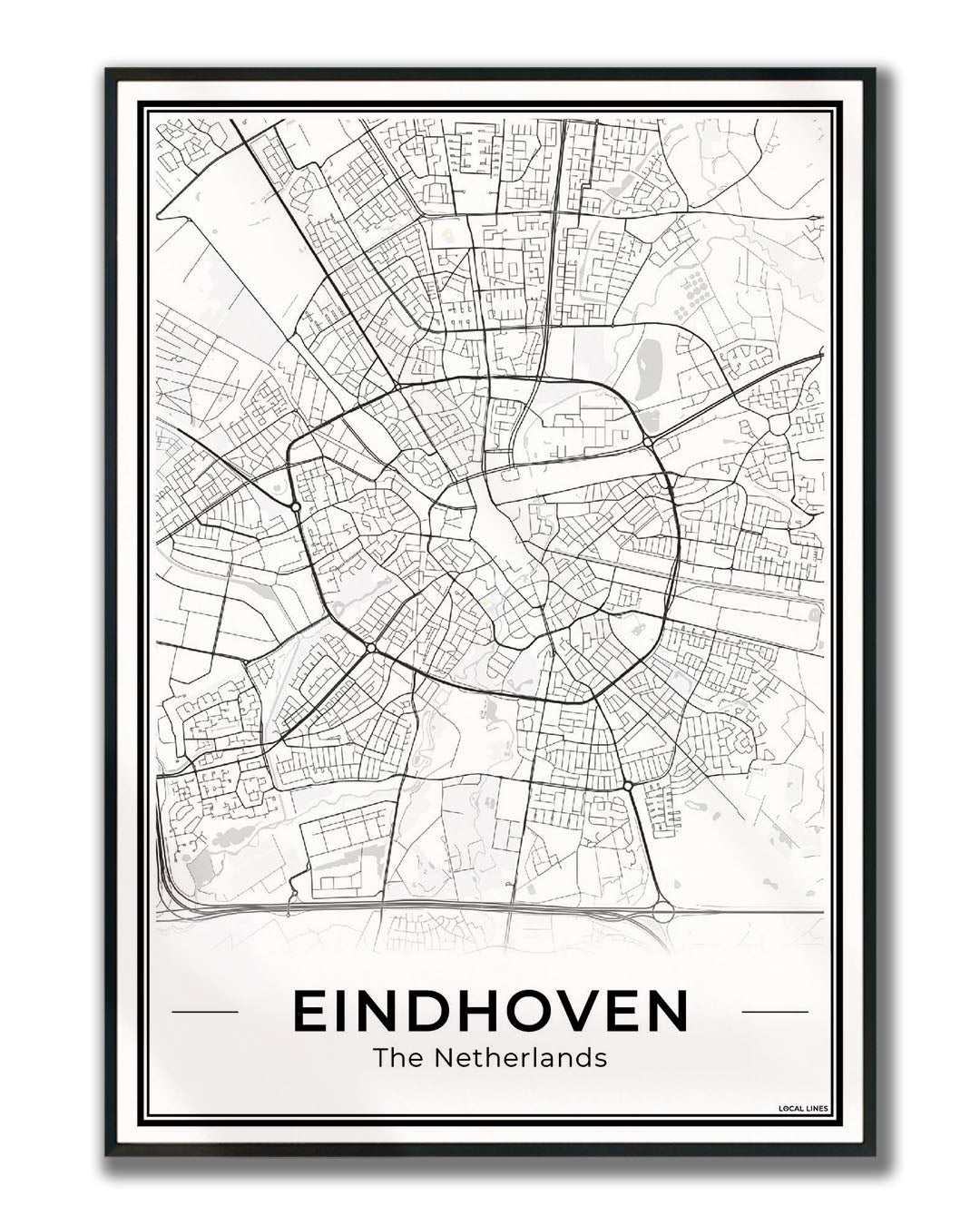 Plattegrond Eindhoven Light ingelijst