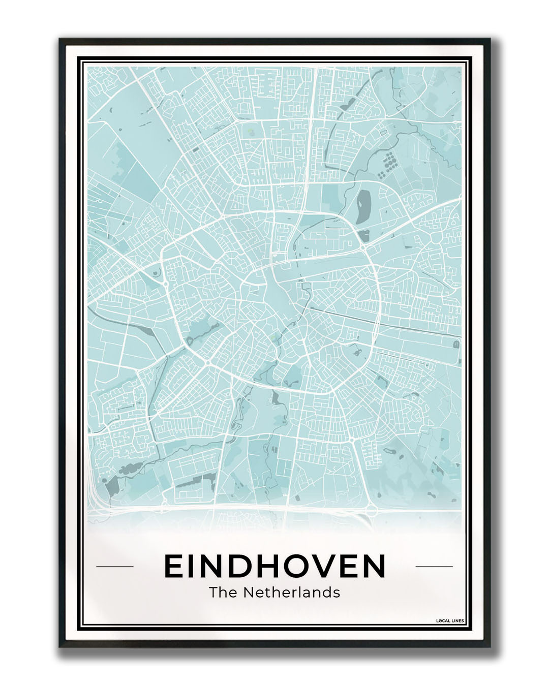 Plattegrond Eindhoven Sky ingelijst