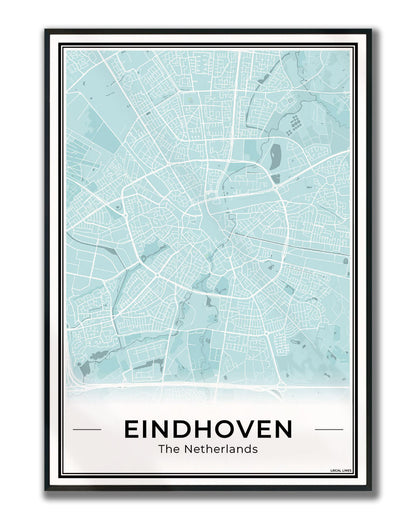 Plattegrond Eindhoven Sky ingelijst