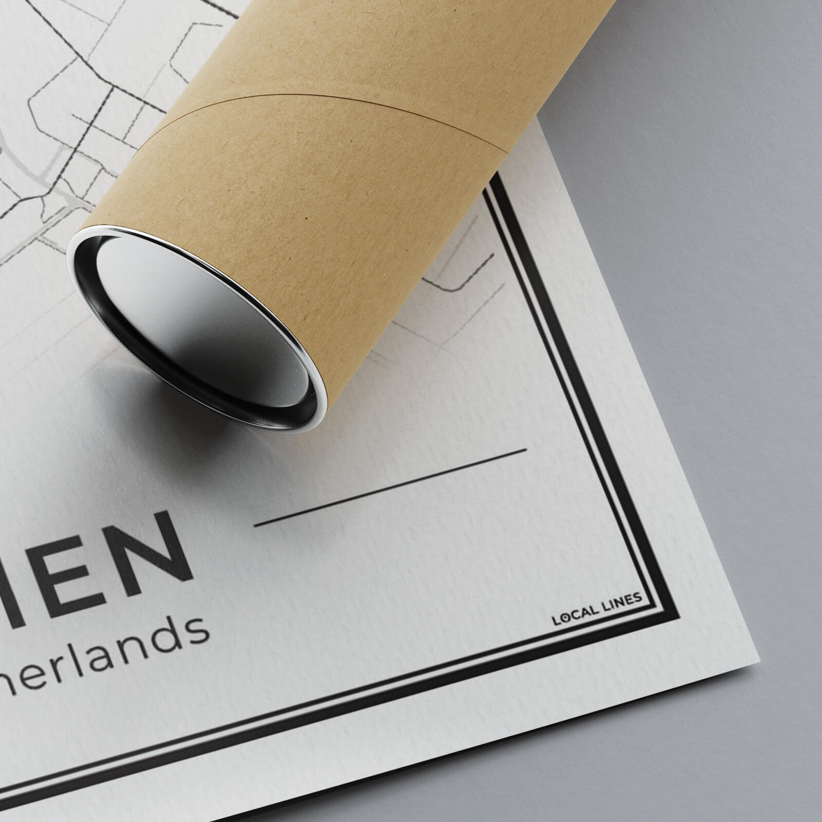 Kaart Plattegrond Emmen Poster voor Wanddecoratie detail van papier Algemeen