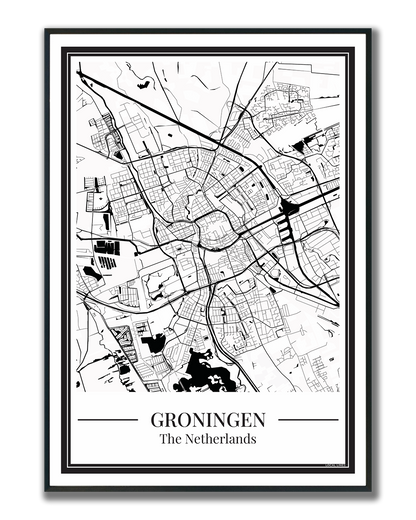 Stadskaart Groningen Poster als kado idee