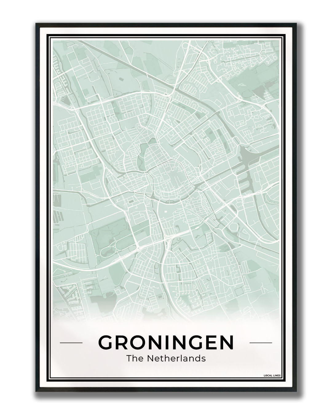 Plattegrond Groningen Sage Ingelijst