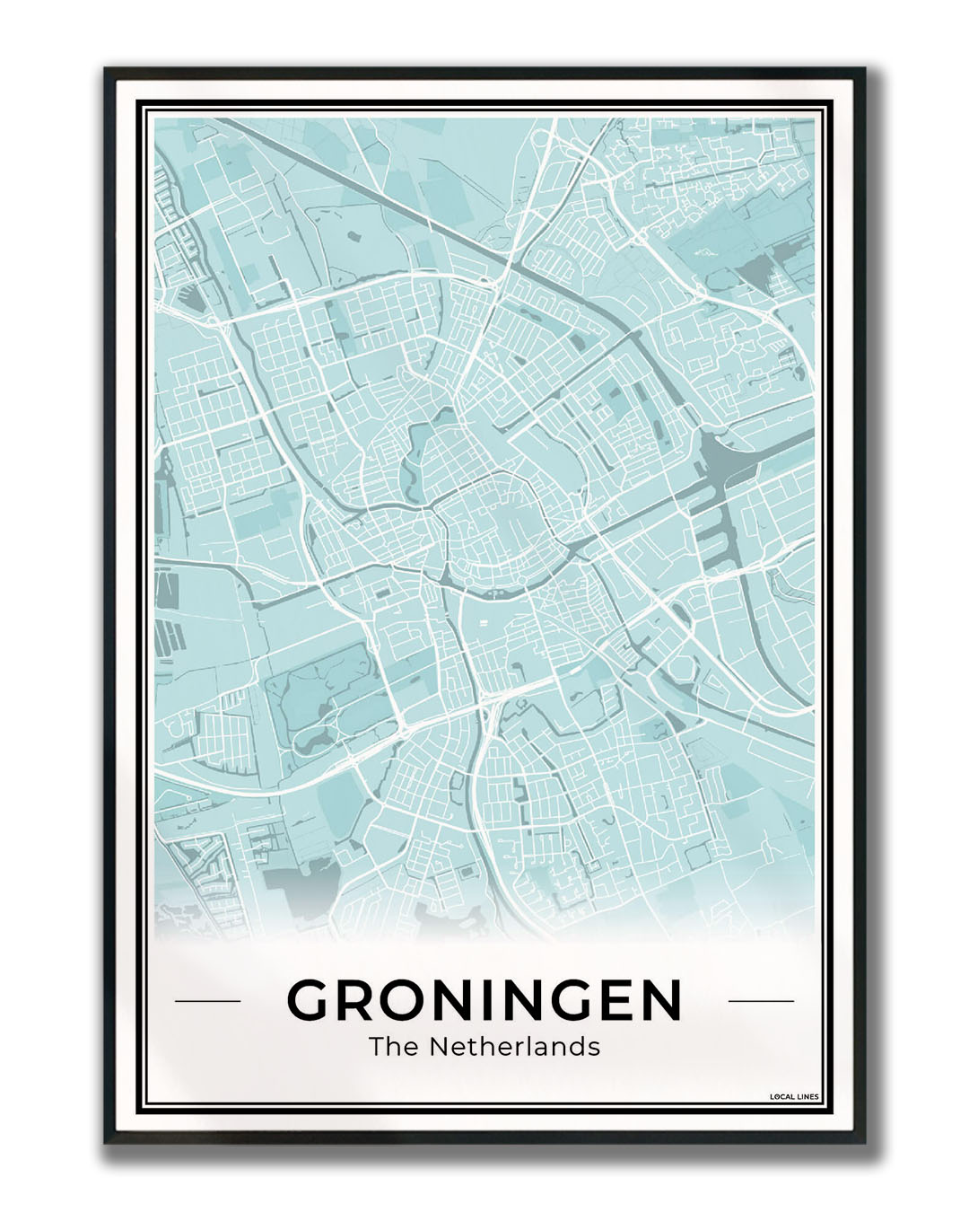 Plattegrond Groningen Sky Ingelijst
