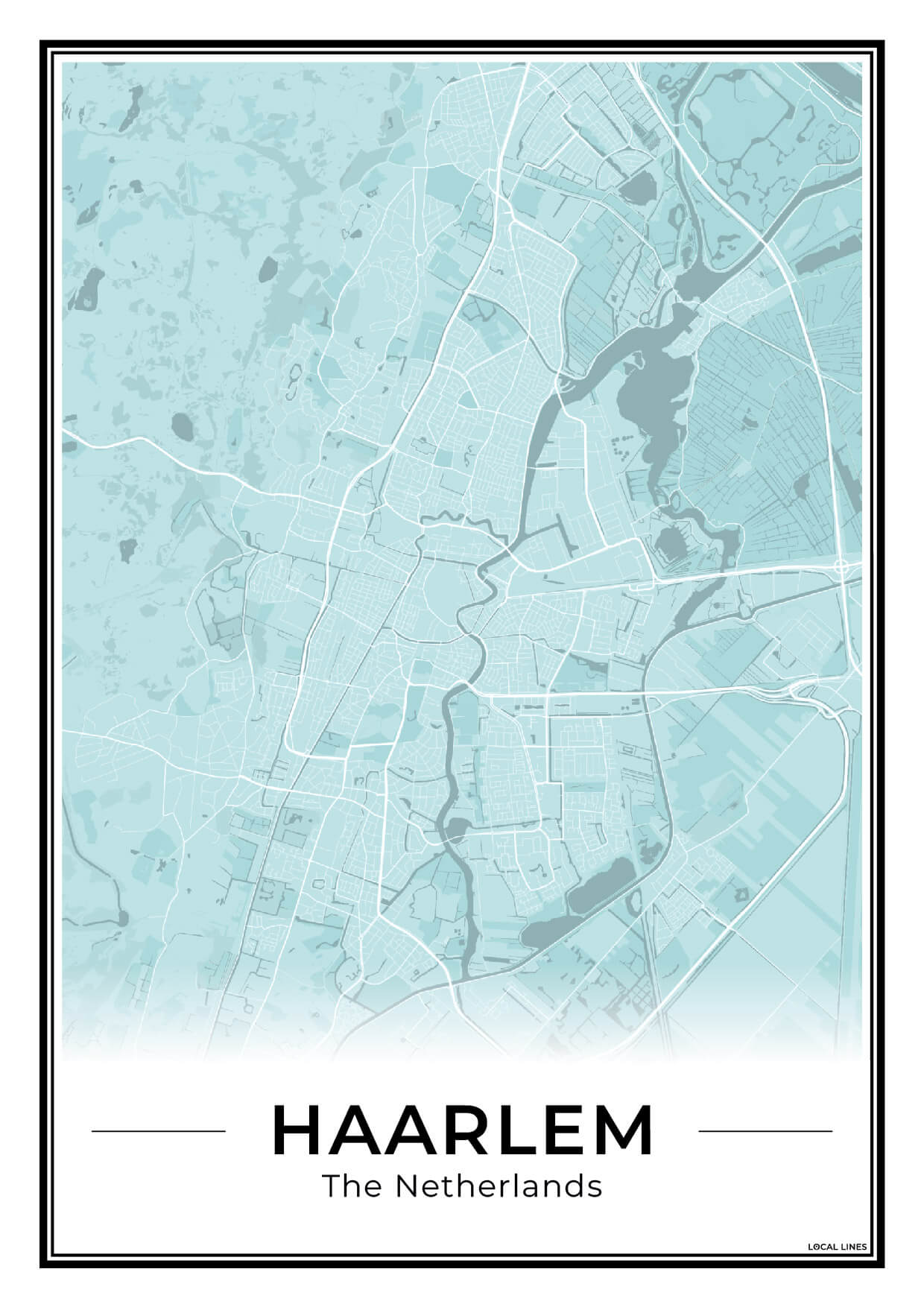 Plattegrond Haarlem Wanddecoratie Sky
