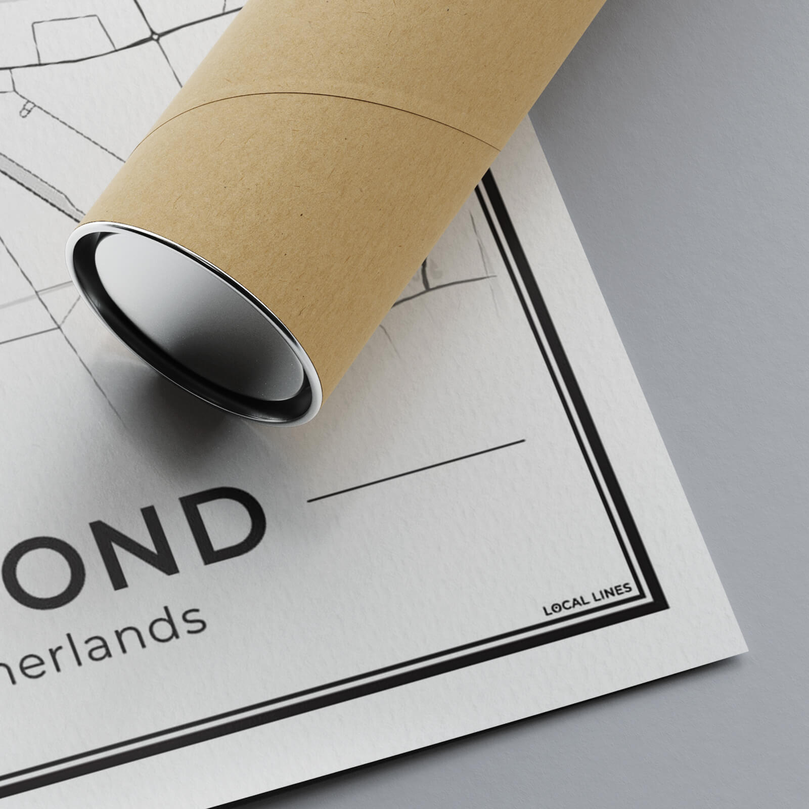 Stadskaart Helmond Plattegrond Poster voor Wanddecoratie 300gsm Papier Algemeen