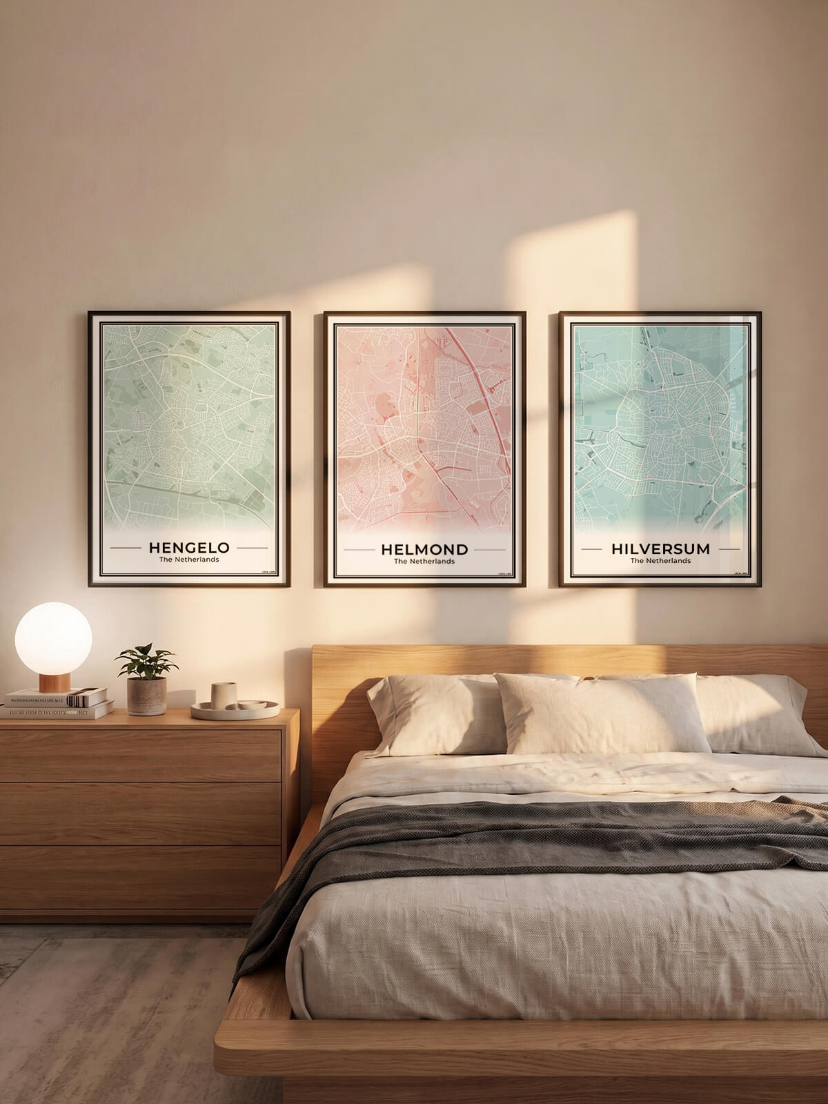 Stadskaart Helmond Plattegrond Poster voor slaapkamerdecoratie Algemeen