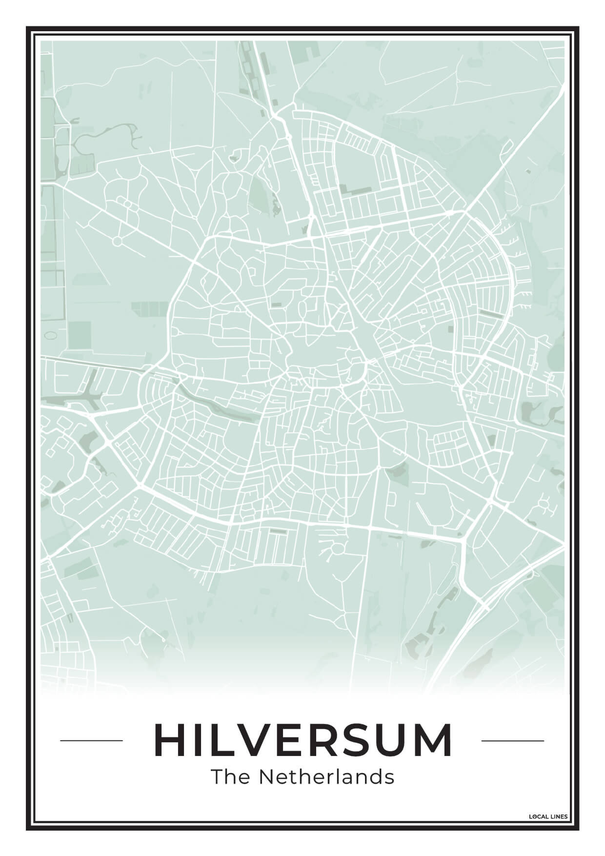 Stadskaart Hilversum Plattegrond voor Woonkamer Sage
