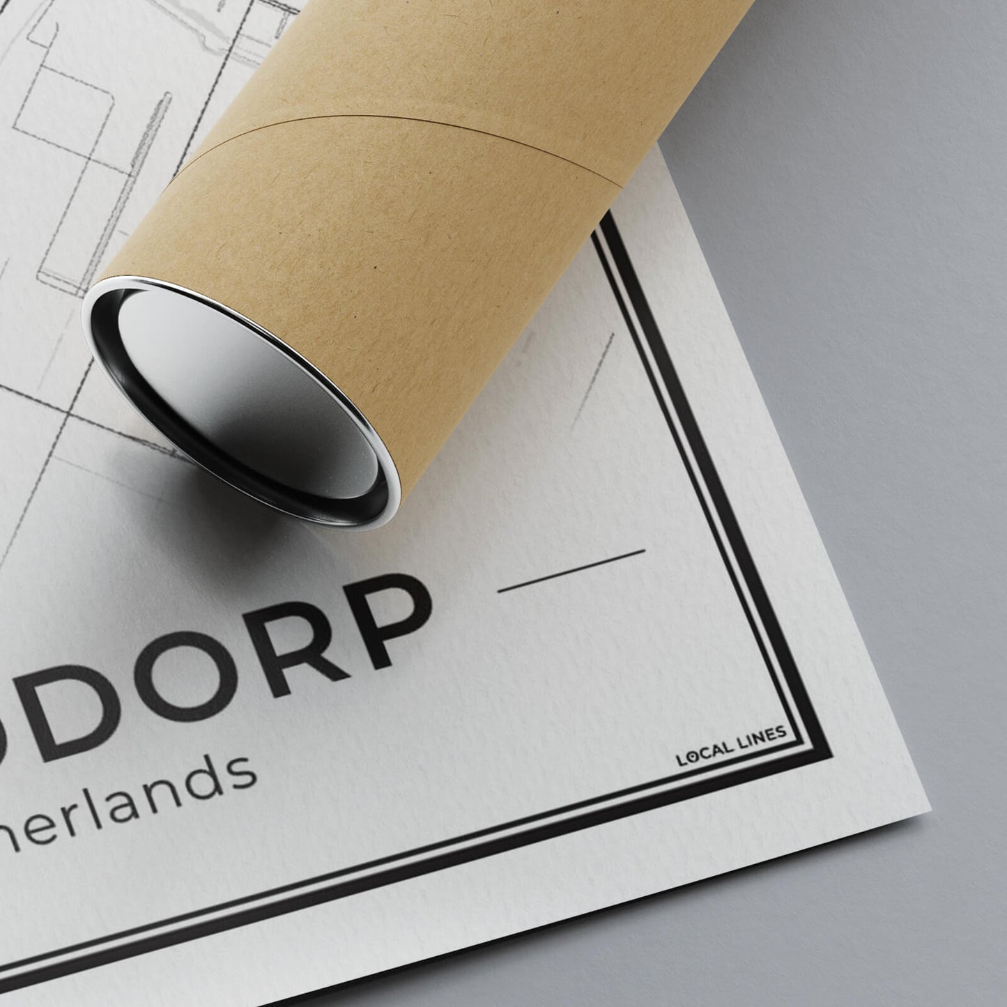 Stadskaart Hoofddorp Plattegrond voor Woonkamer detail van Papier Algemeen