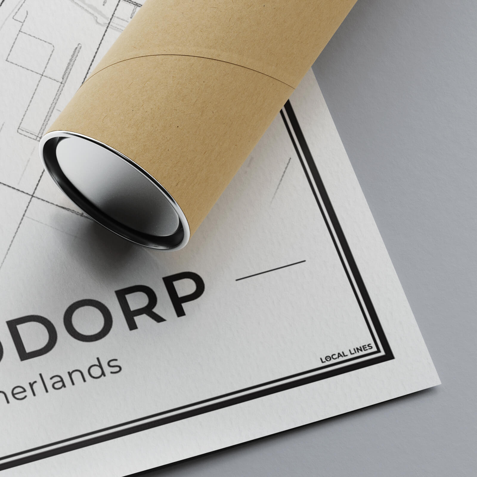 Stadskaart Hoofddorp Plattegrond voor Woonkamer detail van Papier Algemeen