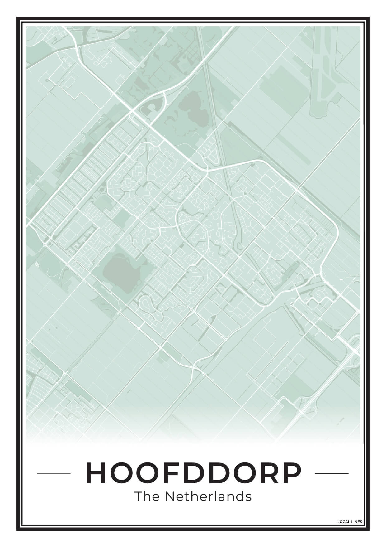 Stadskaart Hoofddorp Plattegrond voor Woonkamer Sage