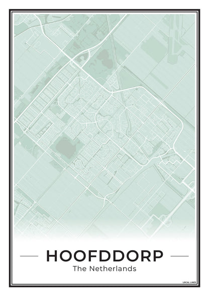 Stadskaart Hoofddorp Plattegrond voor Woonkamer Sage