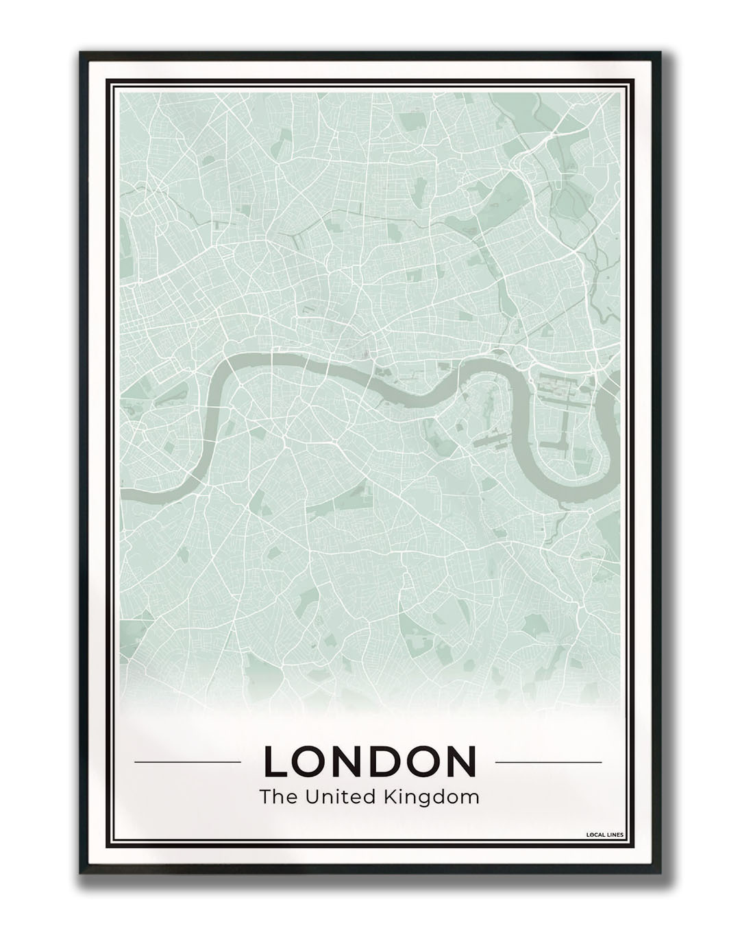 Poster Londen Plattegrond als Wanddecoratie ingelijst Sage