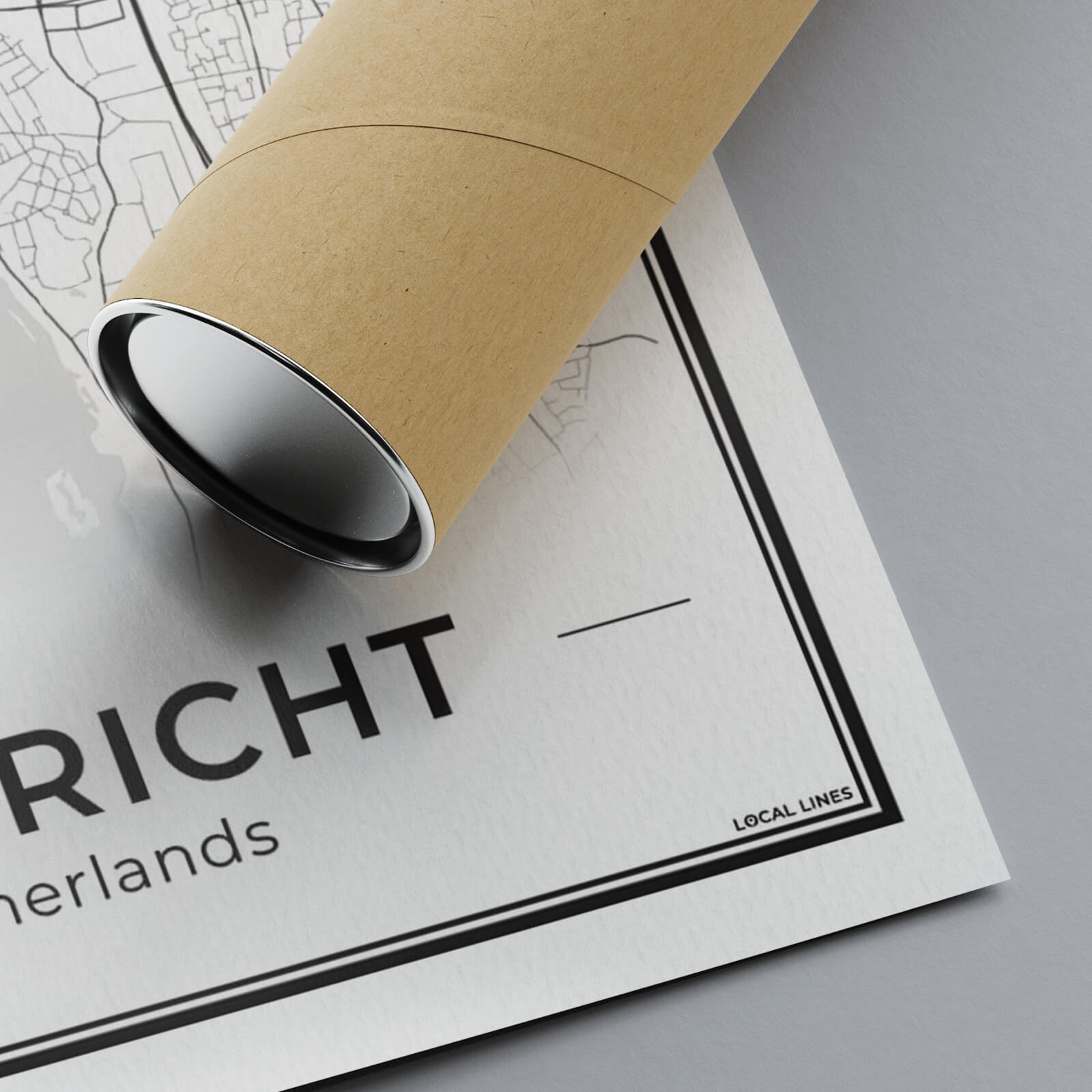 Plattegrond Maastricht Poster voor Woonkamer Detail van Papier Algemeen
