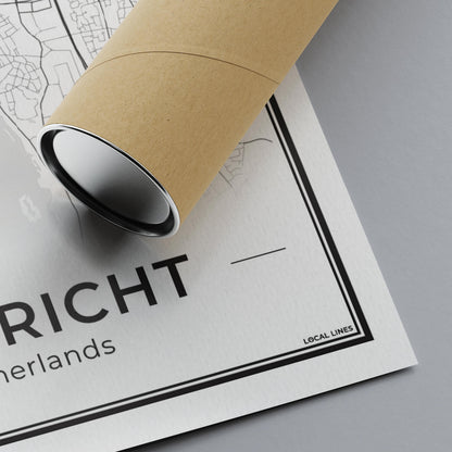 Plattegrond Maastricht Poster voor Woonkamer Detail van Papier Algemeen