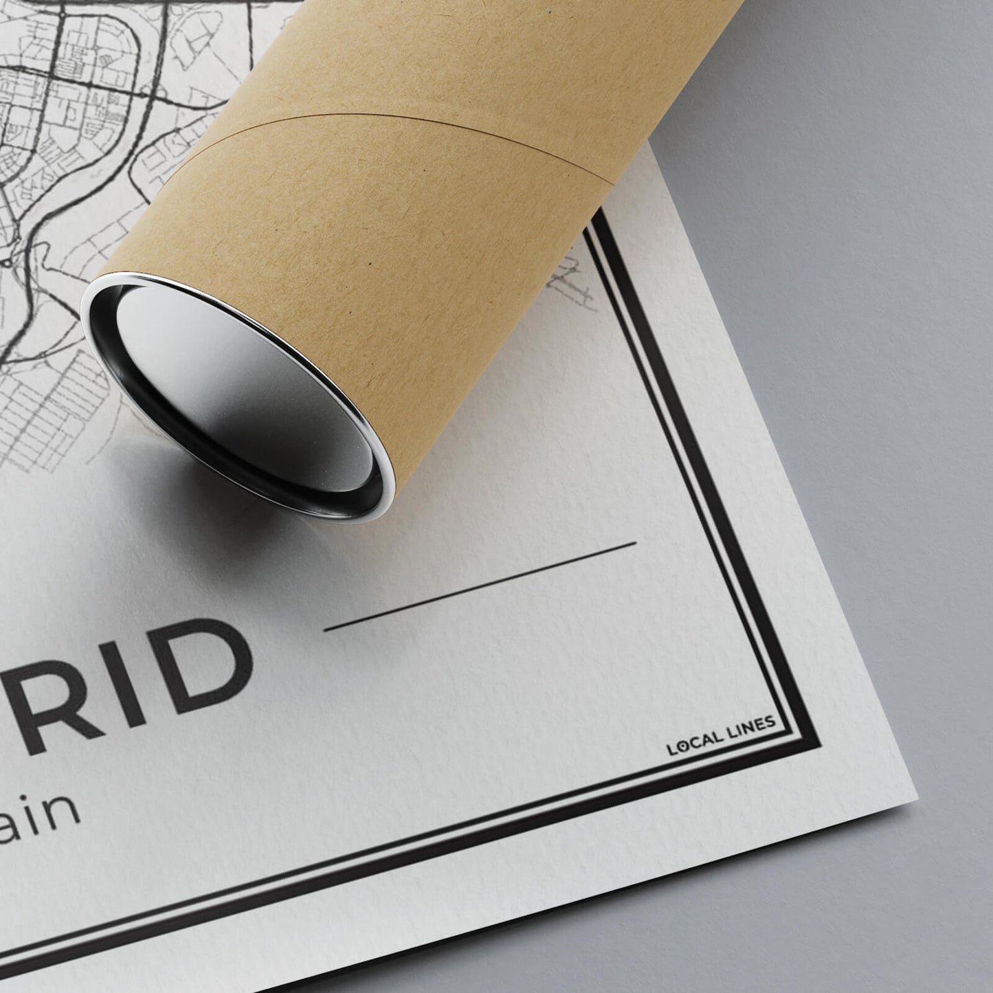 Madrid Poster van Plattegrond als Wanddecoratie detail van papier Algemeen
