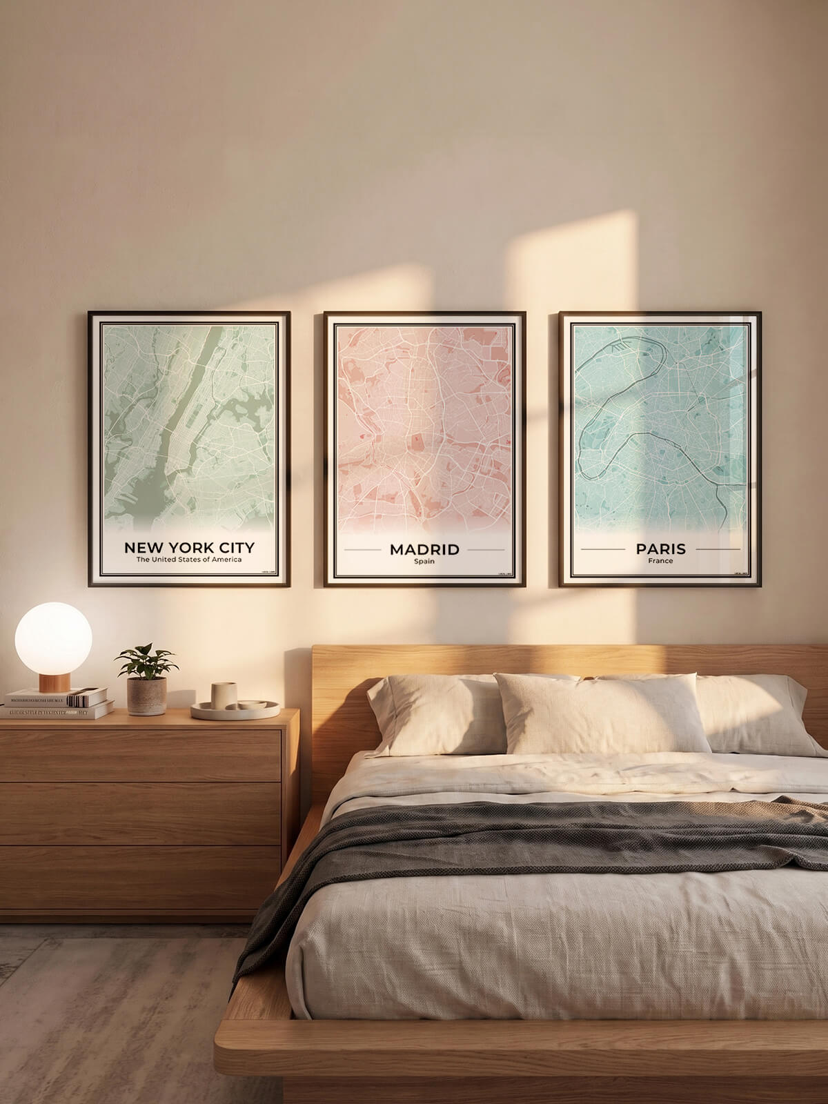 Madrid Poster van Plattegrond als Wanddecoratie in slaapkamer Algemeen