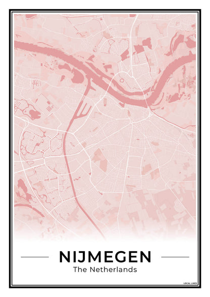 Plattegrond Nijmegen kaart Blush