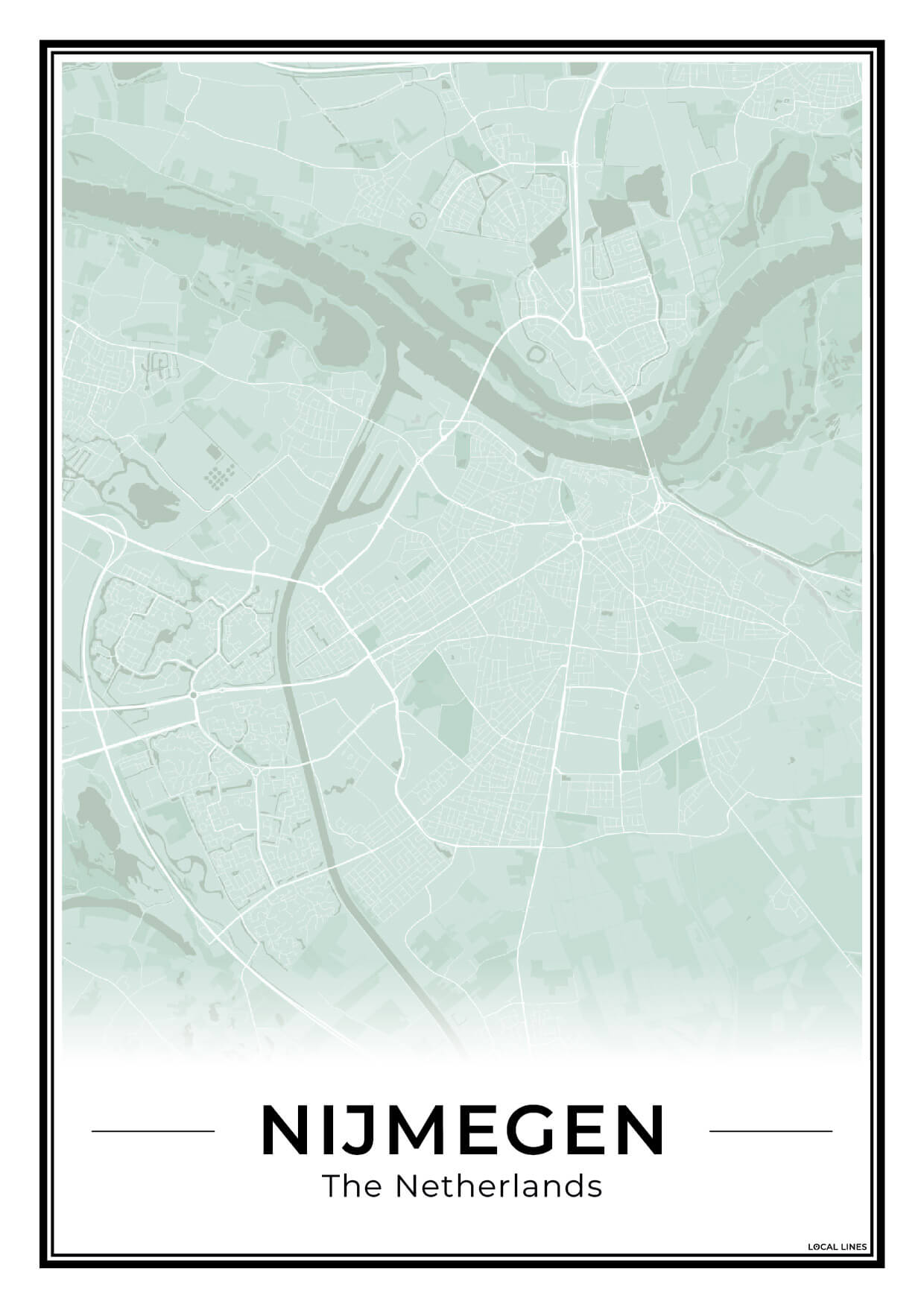Plattegrond Nijmegen kaart Sage