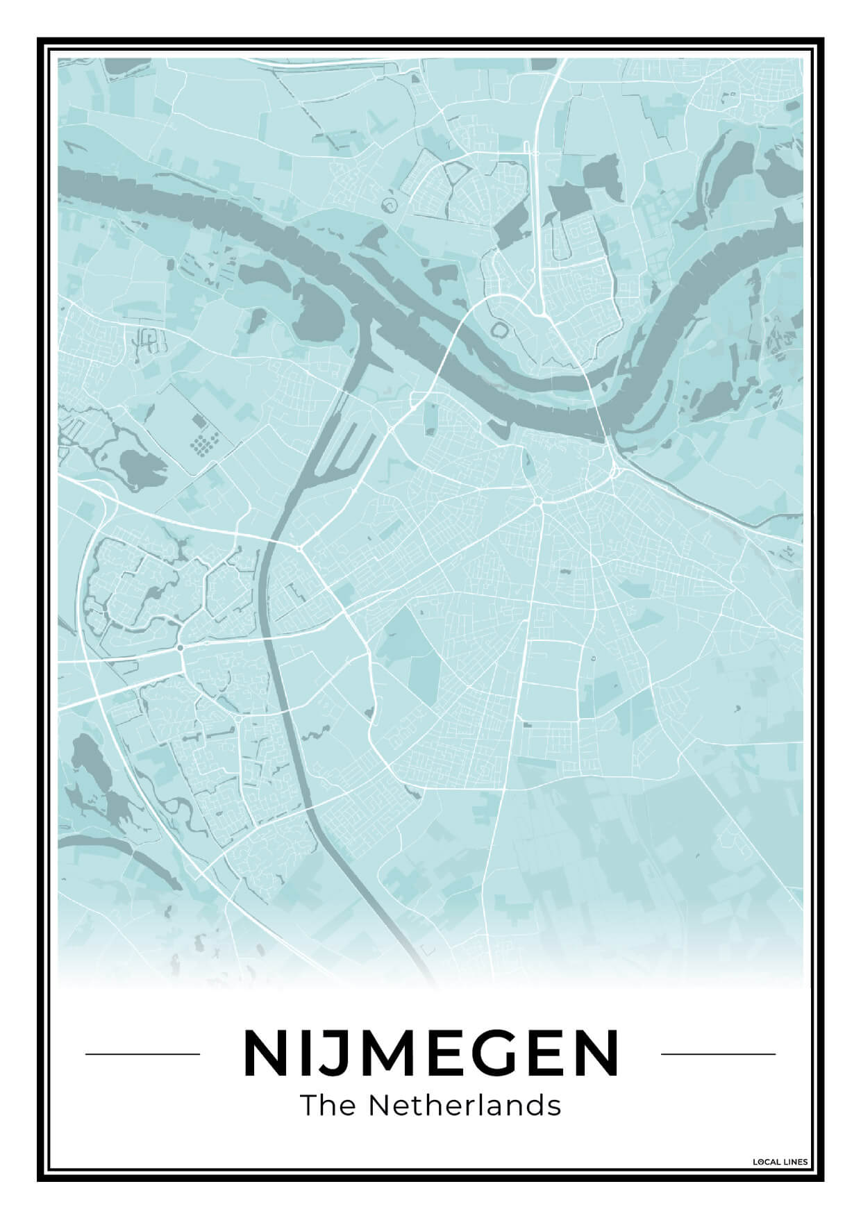 Plattegrond Nijmegen kaart Sky