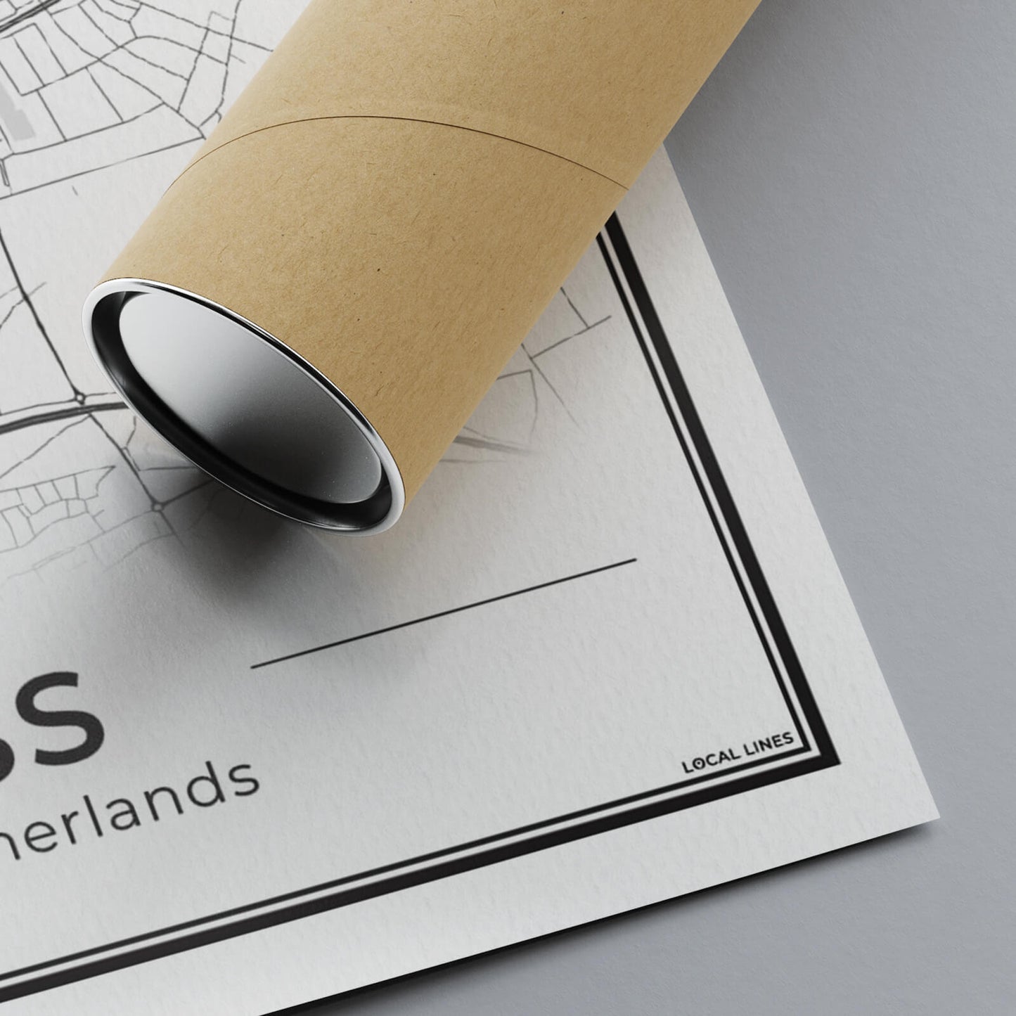Plattegrond Oss Poster voor Woonkamer Detail van 300GSM papier Algemeen