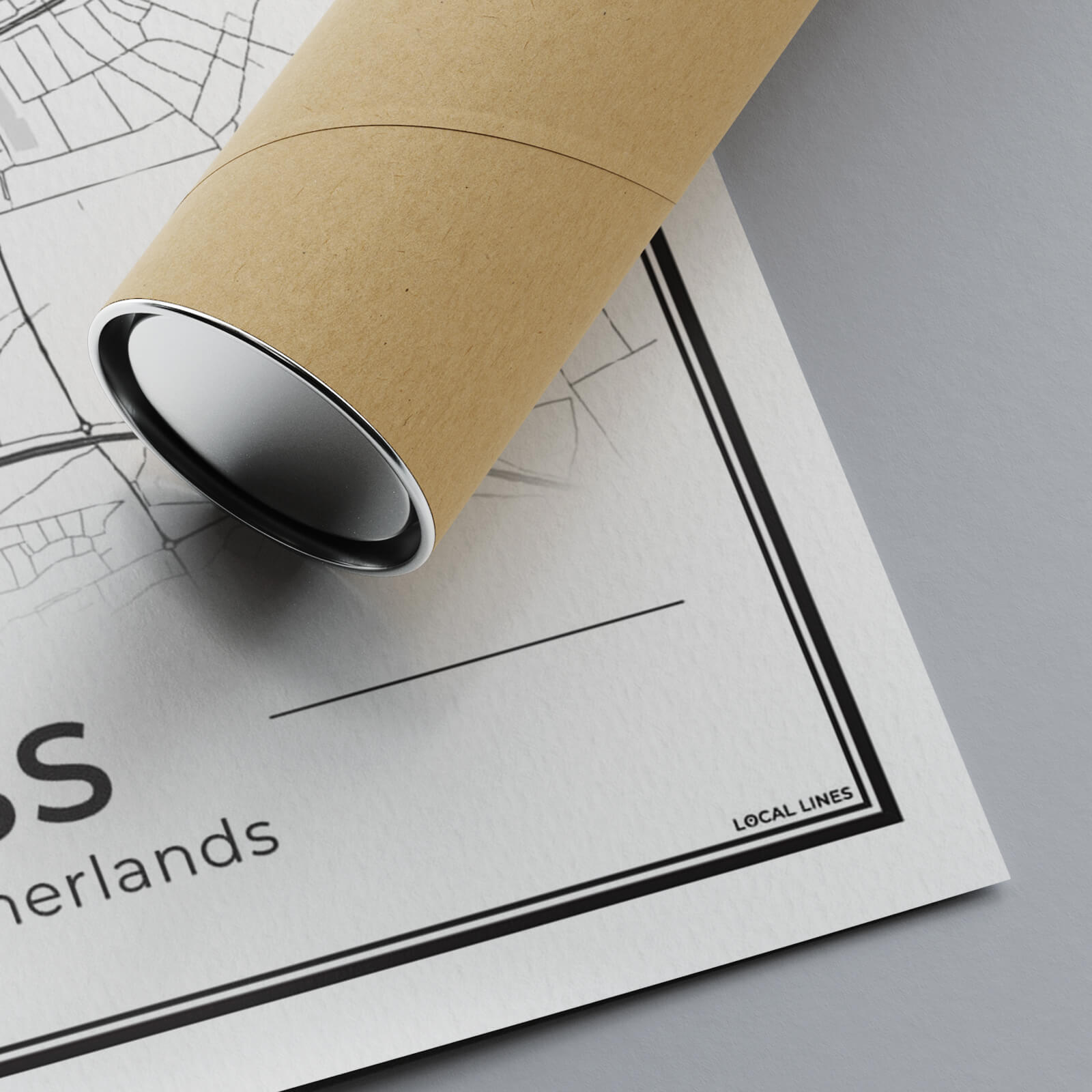 Plattegrond Oss Poster voor Woonkamer Detail van 300GSM papier Algemeen