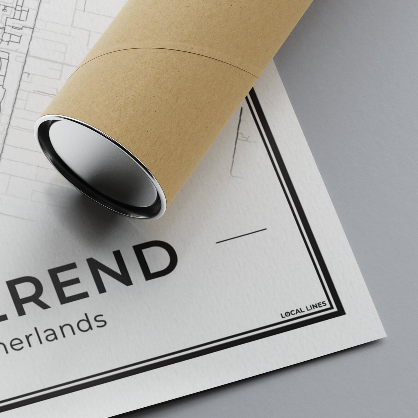 Plattegrond Purmerend Poster voor Woonkamer detail van papier Algemeen