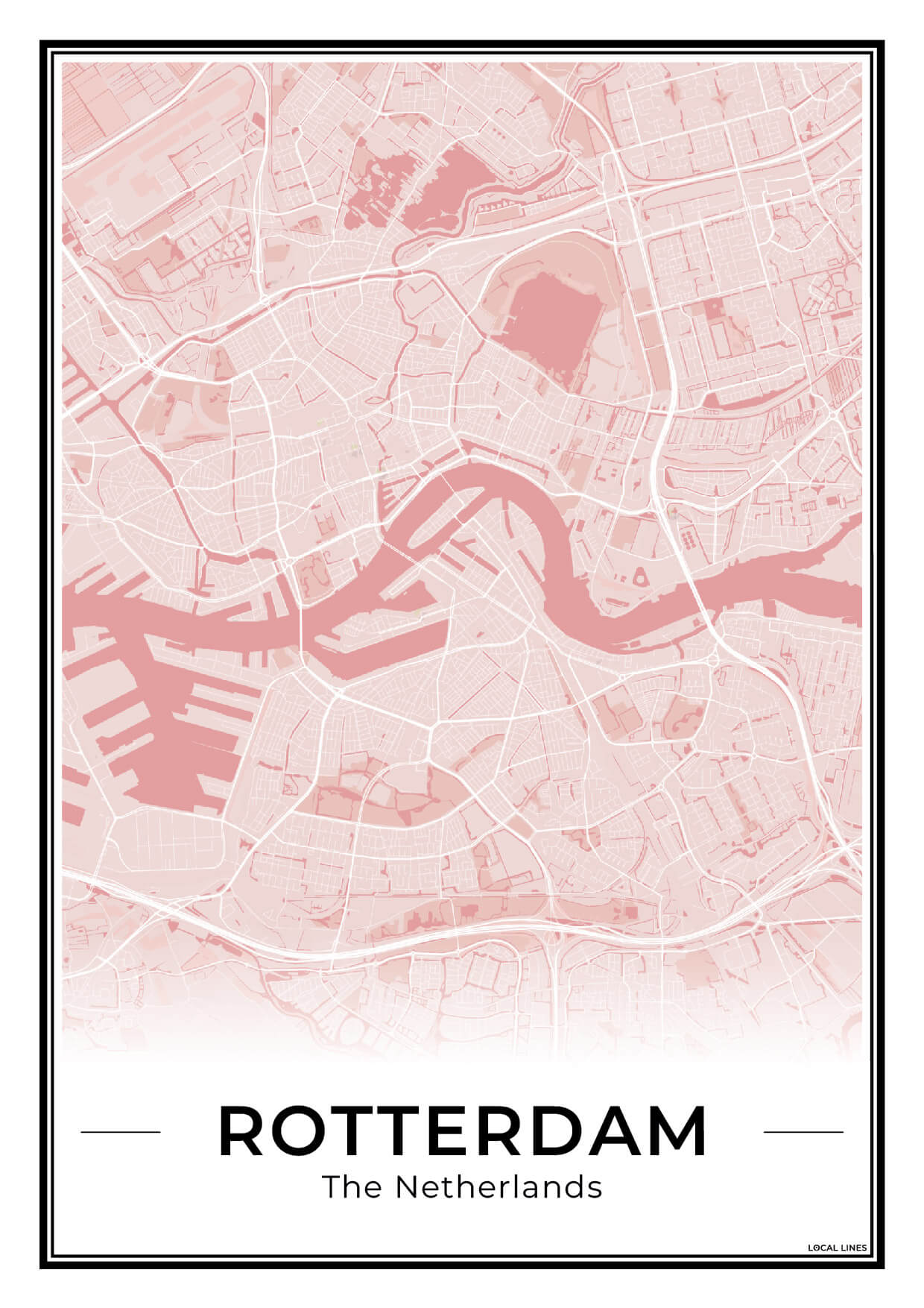 Stadskaart Rotterdam Blush