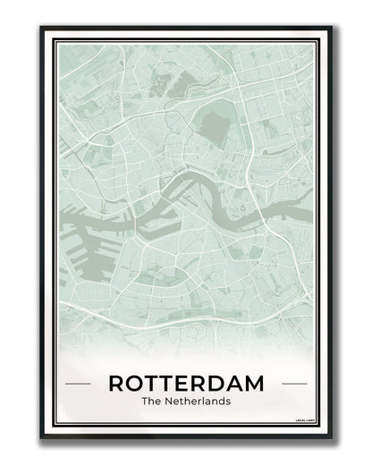 Stadskaart Rotterdam Ingelijst Sage