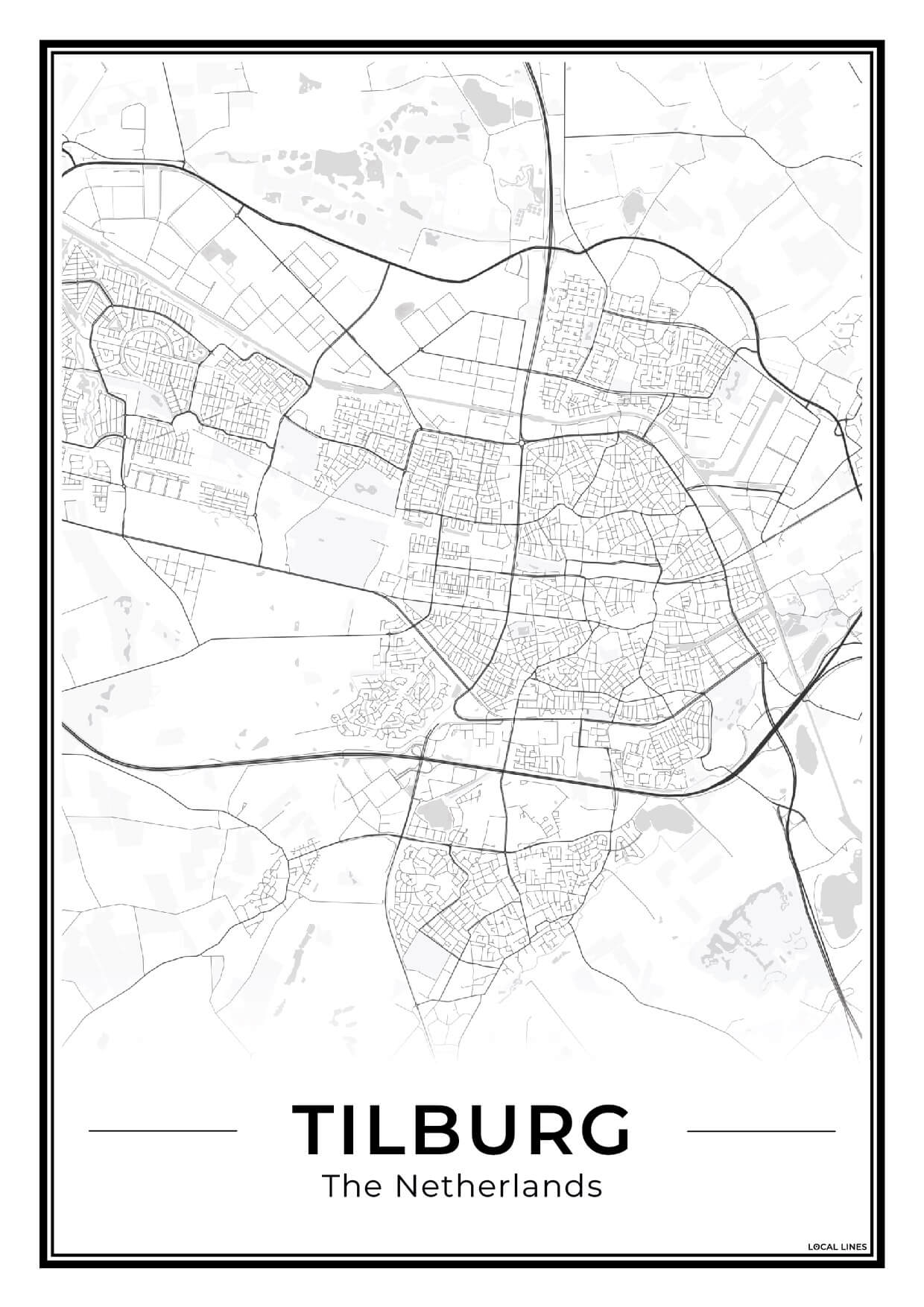Plattegrond Tilburg Stad Light