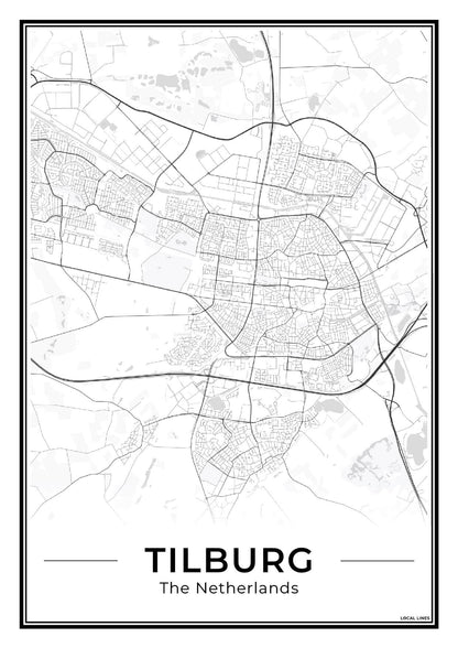 Plattegrond Tilburg Stad Light