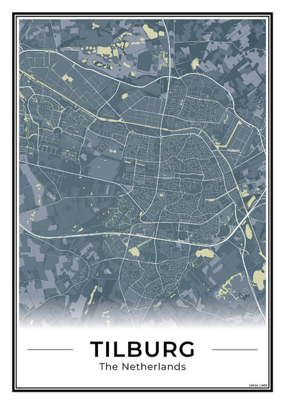 Plattegrond Tilburg Stad Midnight