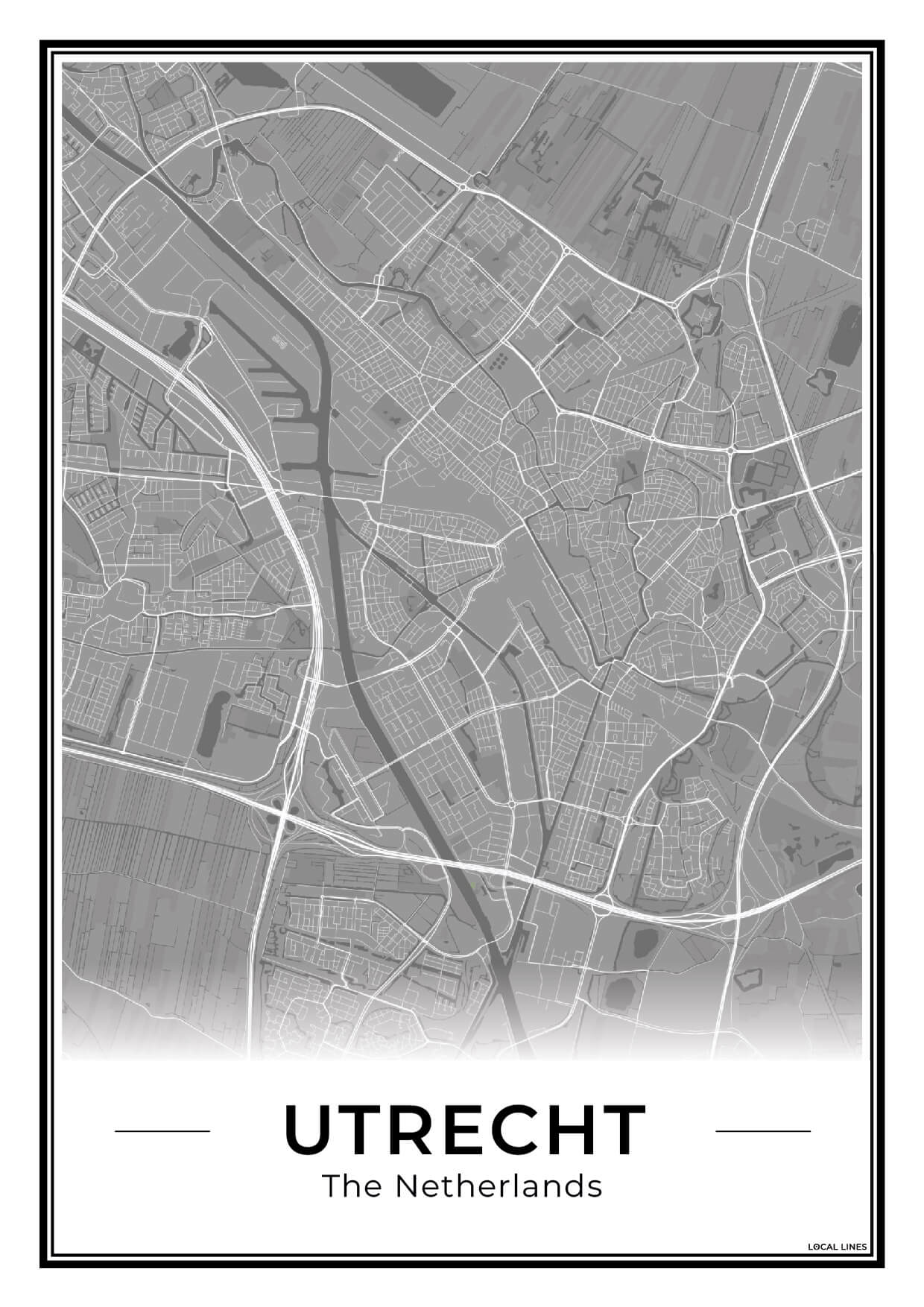 Plattegrond Utrecht Dark