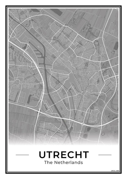 Plattegrond Utrecht Dark