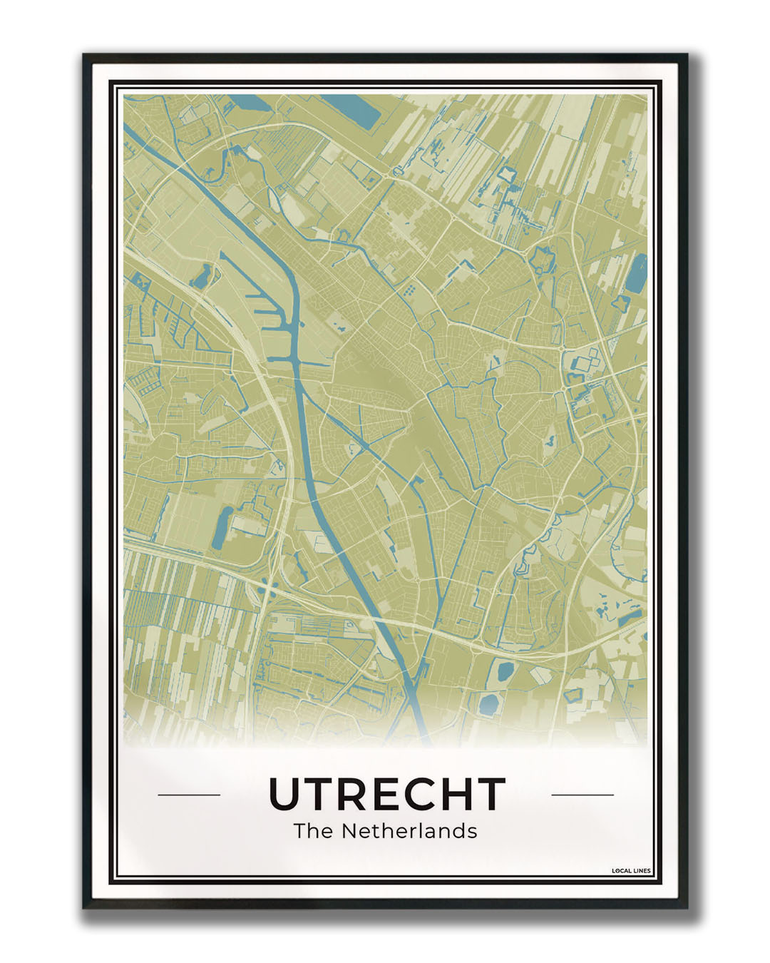 Plattegrond Utrecht Moss Ingelijst
