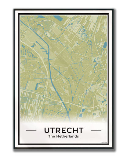 Plattegrond Utrecht Moss Ingelijst