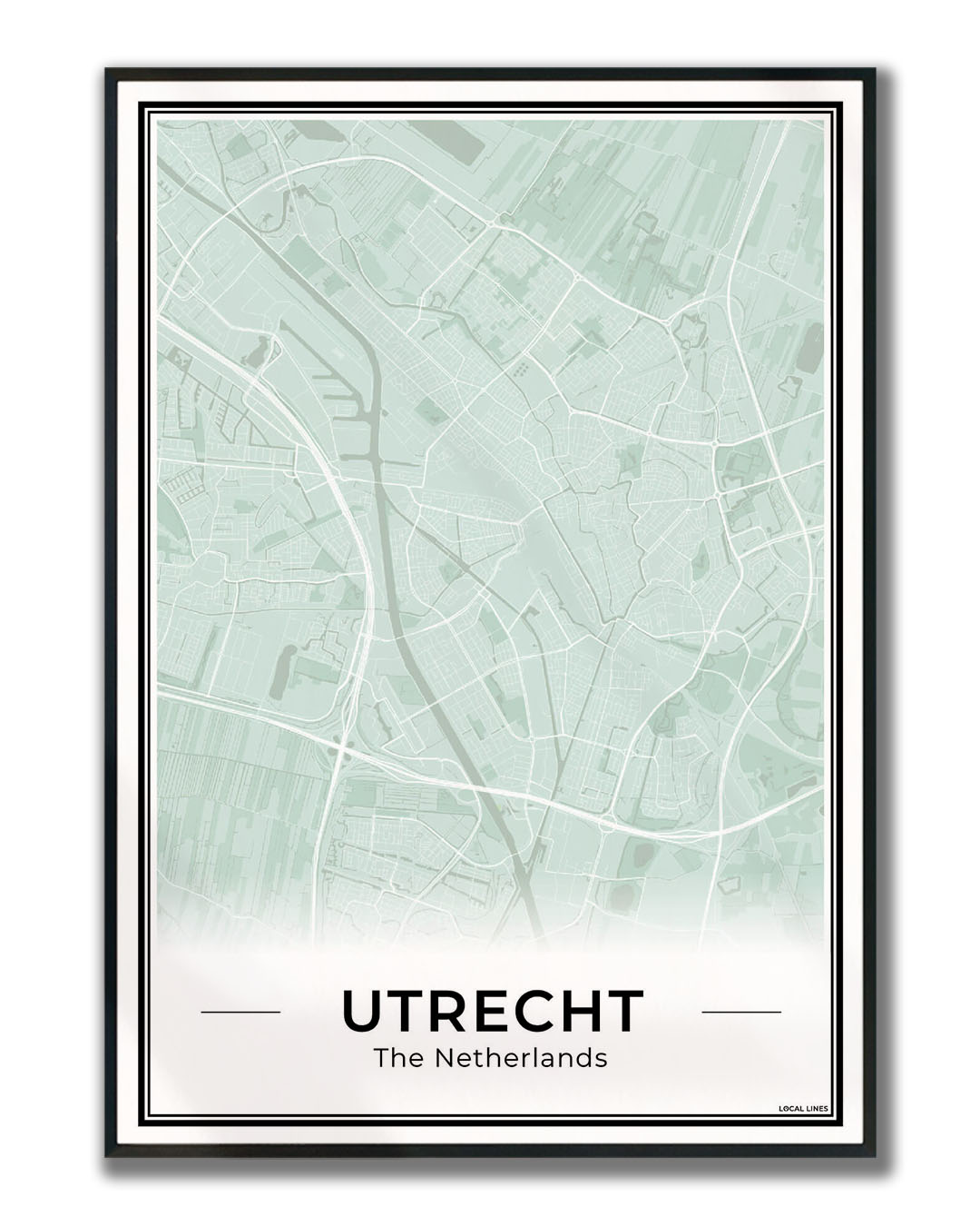 Plattegrond Utrecht Sage Ingelijst